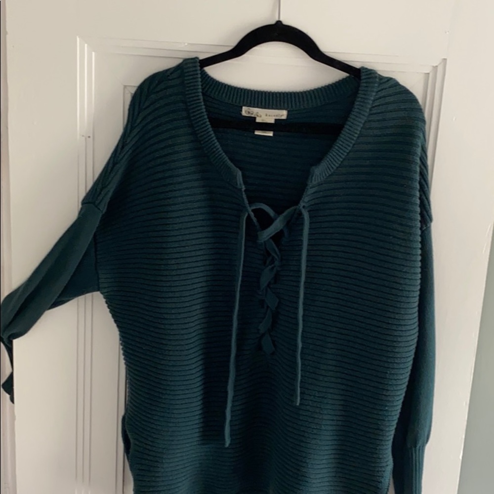 Green Criss-Cross Sweater